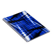 Donkerblauw stroompatroon notitieboek (Rechterzijde)