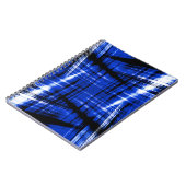 Donkerblauw stroompatroon notitieboek (Linkerzijde)