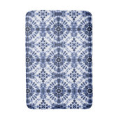 Donkerblauw stropdas kleurstofpatroon badmat (Voorkant Verticaal)