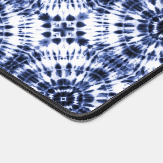 Donkerblauw stropdas kleurstofpatroon bureaumat (Hoek)