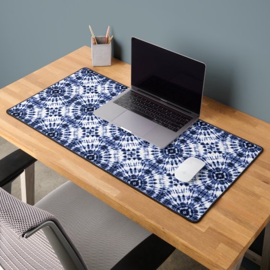 Donkerblauw stropdas kleurstofpatroon bureaumat (Kantoor 2)