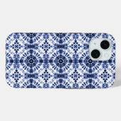 Donkerblauw stropdas kleurstofpatroon Case-Mate iPhone case (Achterkant (horizontaal))