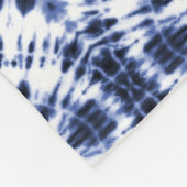 Donkerblauw stropdas kleurstofpatroon fleece deken (Hoek)