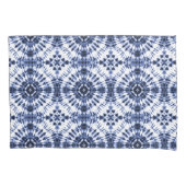 Donkerblauw stropdas kleurstofpatroon kussensloop (Voorkant-Links)