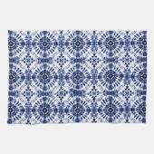 Donkerblauw stropdas kleurstofpatroon theedoek (Horizontaal)