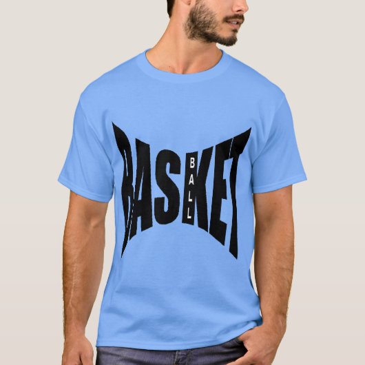 Donkerblauw T-shirt caroline BASKETBAL (Voorkant)