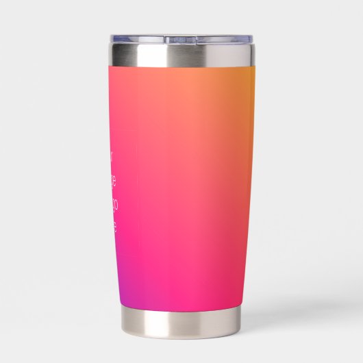 Donkerblauw Traveller Gradient personaliseren Geïsoleerde Drinkbeker (Achterkant)