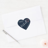 Donkerblauw van de keuken gemaakt met liefdesbakke hart sticker (Envelop)