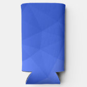 Donkerblauw verloop geometrie mesh patroon Monogra Seltzer Blikjeskoeler (Achterkant)