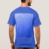Donkerblauw verloop geometrisch maaspatroon t-shirt (Achterkant)