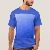 Donkerblauw verloop geometrisch maaspatroon t-shirt (Voorkant)