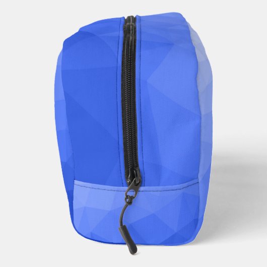 Donkerblauw verloop geometrisch maaspatroon toilettasje (Rechts)