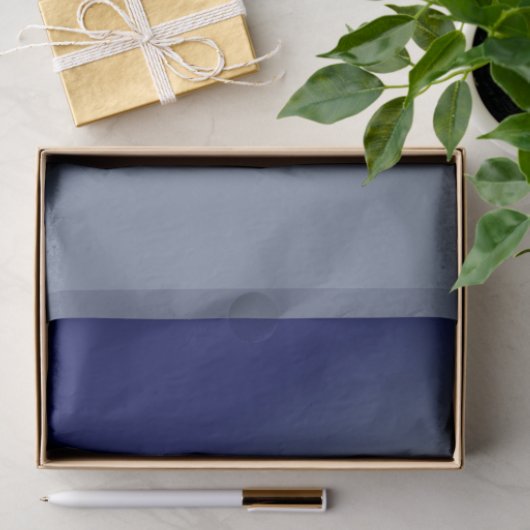 Donkerblauw verloop tissuepapier (Geschenk)