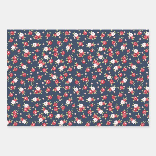 Donkerblauw Verpakkend Document Vlak Blad 3 stukke Inpakpapier Vel (Voorkant 2)