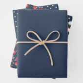 Donkerblauw Verpakkend Document Vlak Blad 3 stukke Inpakpapier Vel (In situ)