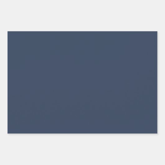 Donkerblauw Verpakkend Document Vlak Blad 3 stukke Inpakpapier Vel (Voorkant)