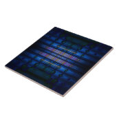 Donkerblauw vervaagd patroon tegeltje (Zijkant)