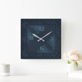 Donkerblauw Vierkante Klok (Huis)