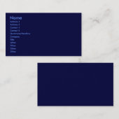 Donkerblauw Visitekaartje (Voorkant / Achterkant)