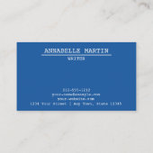  donkerblauw Visitekaartje voor schrijfmachines (Achterkant)