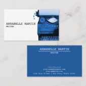  donkerblauw Visitekaartje voor schrijfmachines (Voorkant / Achterkant)