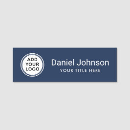 Donkerblauw voegt douane het bedrijfspersoneel van naamplaatje