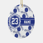 Donkerblauw volleybal keramisch ornament (Rechts)