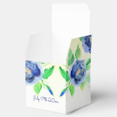 Donkerblauw Waterverf Roos Bedankdoosjes (Geopend)