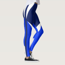 Donkerblauw, Wit, Blauw, Oefening, Dans, Comfortab Leggings