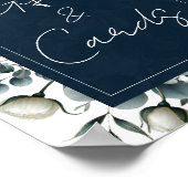 Donkerblauw & Wit Bloemstuk Cadeaubon & Kaarten Ta Poster (Hoek)