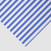 Donkerblauw, wit en pasteelblauw strepen tissuepapier (Detail)