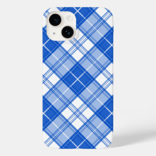 Donkerblauw wit trilpatroon yxm0uat9 diagonaal Case-Mate iPhone 14 hoesje