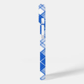 Donkerblauw wit trilpatroon yxm0uat9 diagonaal Case-Mate iPhone case (Achterkant / Links)