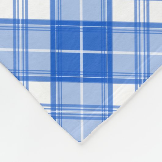 Donkerblauw wit trilpatroon yxm0uat9 diagonaal fleece deken (Hoek)