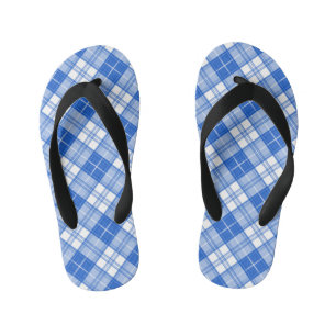 Donkerblauw wit trilpatroon yxm0uat9 diagonaal kinder teenslippers
