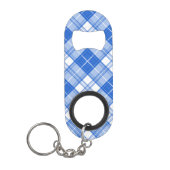 Donkerblauw wit trilpatroon yxm0uat9 diagonaal mini flessenopener (Voorkant)