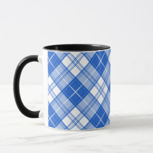 Donkerblauw wit trilpatroon yxm0uat9 diagonaal mok