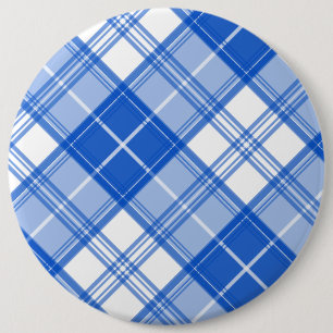 Donkerblauw wit trilpatroon yxm0uat9 diagonaal ronde button 6,0 cm