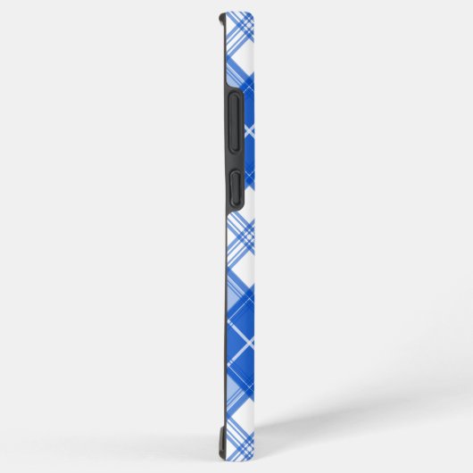 Donkerblauw wit trilpatroon yxm0uat9 diagonaal samsung galaxy hoesje (Rechterkant)