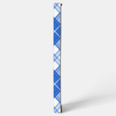 Donkerblauw wit trilpatroon yxm0uat9 diagonaal samsung galaxy hoesje (Linkerkant)