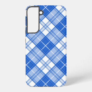 Donkerblauw wit trilpatroon yxm0uat9 diagonaal samsung galaxy hoesje