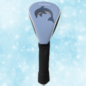 Donkerblauw Witte Oceaan Jumping Dolphin Swirl Eye Golfheadcover