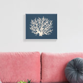 Donkerblauw Zee Koraal Wandkunst Canvas Afdruk (Insitu (Woonkamer))