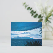 Donkerblauw zee na zonsondergang | Middellandse-Ze Briefkaart (Staand voorkant)