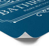 Donkerblauw Zitten jullie zelfgekke badkamer Poster (Hoek)