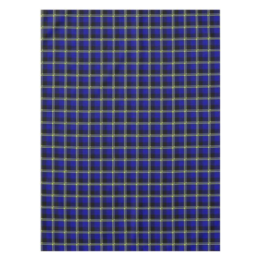 Donkerblauw, zwart en geel tafelkleed (Voorkant)