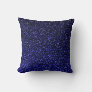 Donkerblauw zwart fonkelend glitterkussen kussen