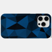 Donkerblauw zwart geometrisch meshpatroon Case-Mate iPhone case (Achterkant (horizontaal))