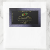 Donkerblauw zwart glitter Gold Product Label Ladyb (Tas)