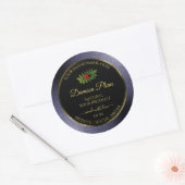 Donkerblauw zwart glitter Gold Product Label Ladyb (Envelop)